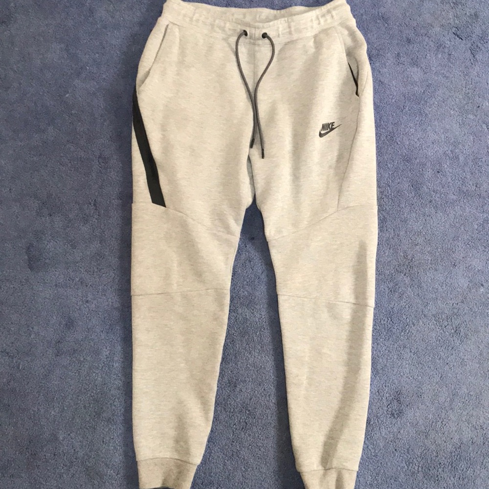 mens size small grey nike tech pants three pocket